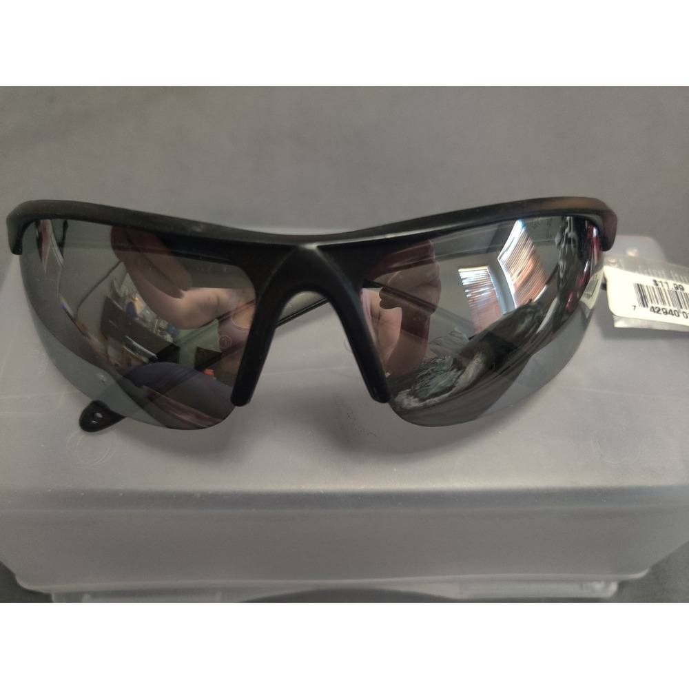 Fashion Eyewear Mens Sport Wrap Sunglasses Matte Black UV400 Protection NEW